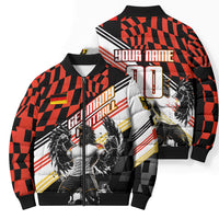 Personalized Germany Football Bomber Puffer Jacket Deutschland Power Eagle Mascot - Championship Spirit