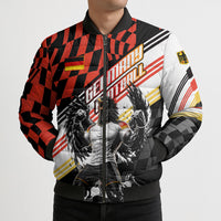 Personalized Germany Football Bomber Puffer Jacket Deutschland Power Eagle Mascot - Championship Spirit