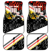 Personalized Germany Football Car Mats Deutschland Power Eagle Mascot - Championship Spirit