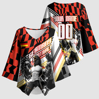 Personalized Germany Football Kimono Sleeve Blouse Deutschland Power Eagle Mascot - Championship Spirit
