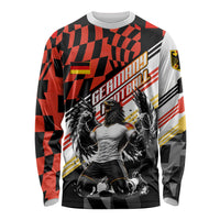 Personalized Germany Football Long Sleeve Shirt Deutschland Power Eagle Mascot - Championship Spirit