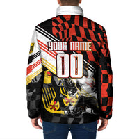 Personalized Germany Football Padded Jacket Deutschland Power Eagle Mascot - Championship Spirit