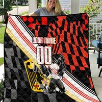 Personalized Germany Football Quilt Deutschland Power Eagle Mascot - Championship Spirit