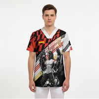 Personalized Germany Football Scrub Top Deutschland Power Eagle Mascot - Championship Spirit