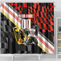 Personalized Germany Football Shower Curtain Deutschland Power Eagle Mascot - Championship Spirit