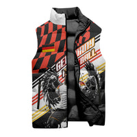 Personalized Germany Football Sleeveless Puffer Jacket Deutschland Power Eagle Mascot - Championship Spirit