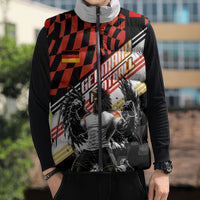 Personalized Germany Football Sleeveless Puffer Jacket Deutschland Power Eagle Mascot - Championship Spirit