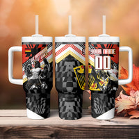 Personalized Germany Football Tumbler With Handle Deutschland Power Eagle Mascot - Championship Spirit