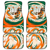 Personalized Ivory Coast Football Car Mats Les Elephants Swirl Pattern Heritage Mascot Art