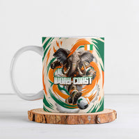 Personalized Ivory Coast Football Ceramic Mug Les Elephants Swirl Pattern Heritage Mascot Art