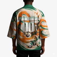 Personalized Ivory Coast Football Kimono Les Elephants Swirl Pattern Heritage Mascot Art