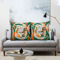 Personalized Ivory Coast Football Pillow Cover Les Elephants Swirl Pattern Heritage Mascot Art