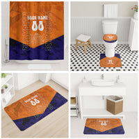 Personalized Netherlands Football Lion Bathroom Set Oranje Pride Holland National Flag Graffiti Art