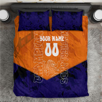 Personalized Netherlands Football Lion Bedding Set Oranje Pride Holland National Flag Graffiti Art