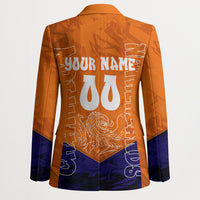 Personalized Netherlands Football Lion Blazer Oranje Pride Holland National Flag Graffiti Art