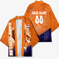 Personalized Netherlands Football Lion Kimono Oranje Pride Holland National Flag Graffiti Art