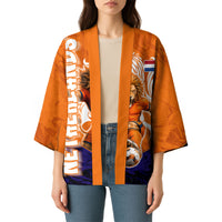 Personalized Netherlands Football Lion Kimono Oranje Pride Holland National Flag Graffiti Art