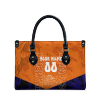 Personalized Netherlands Football Lion Leather Bag Oranje Pride Holland National Flag Graffiti Art