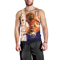Personalized Netherlands Football Lion Men Tank Top Oranje Pride Holland National Flag Graffiti Art