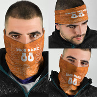 Personalized Netherlands Football Lion Neck Gaiter Oranje Pride Holland National Flag Graffiti Art