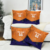 Personalized Netherlands Football Lion Pillow Cover Oranje Pride Holland National Flag Graffiti Art