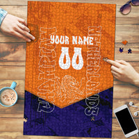 Personalized Netherlands Football Lion Puzzle Oranje Pride Holland National Flag Graffiti Art