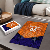 Personalized Netherlands Football Lion Puzzle Oranje Pride Holland National Flag Graffiti Art