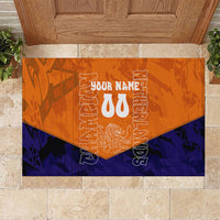 Personalized Netherlands Football Lion Rubber Doormat Oranje Pride Holland National Flag Graffiti Art
