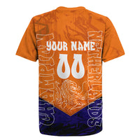 Personalized Netherlands Football Lion Rugby Jersey Oranje Pride Holland National Flag Graffiti Art