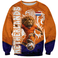 Personalized Netherlands Football Lion Sweatshirt Oranje Pride Holland National Flag Graffiti Art