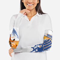 Personalized Netherlands Football Arm Sleeves Dutch Lion Heritage Mascot Flame Swirl