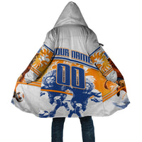 Personalized Netherlands Football Cloak Dutch Lion Heritage Mascot Flame Swirl