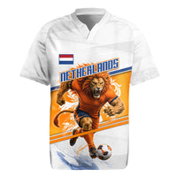 Personalized Netherlands Football Rugby Jersey Dutch Lion Heritage Mascot Flame Swirl