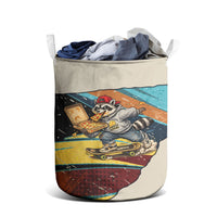 Skateboarding Raccoon Eating Pizza Laundry Basket Retro Cartoon Skating Claw Rip Grunge Aesthetic