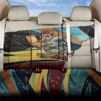 Skateboarding Raccoon Eating Pizza Back Car Seat Cover Retro Cartoon Skating Claw Rip Grunge Aesthetic
