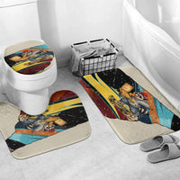 Skateboarding Raccoon Eating Pizza Bathroom Set Retro Cartoon Skating Claw Rip Grunge Aesthetic