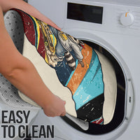 Skateboarding Raccoon Eating Pizza Bathroom Set Retro Cartoon Skating Claw Rip Grunge Aesthetic