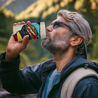 Skateboarding Raccoon Eating Pizza 4 in 1 Can Cooler Tumbler Retro Cartoon Skating Claw Rip Grunge Aesthetic