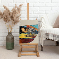 Skateboarding Raccoon Eating Pizza Canvas Wall Art Retro Cartoon Skating Claw Rip Grunge Aesthetic