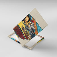 Skateboarding Raccoon Eating Pizza Canvas Wall Art Retro Cartoon Skating Claw Rip Grunge Aesthetic