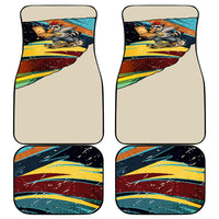 Skateboarding Raccoon Eating Pizza Car Mats Retro Cartoon Skating Claw Rip Grunge Aesthetic