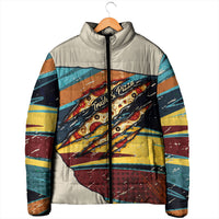 Skateboarding Raccoon Eating Pizza Padded Jacket Retro Cartoon Skating Claw Rip Grunge Aesthetic