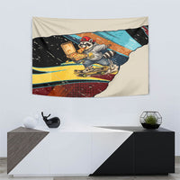Skateboarding Raccoon Eating Pizza Tapestry Retro Cartoon Skating Claw Rip Grunge Aesthetic