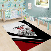 Personalized Tuskegee Airmen Area Rug Red Tails P-51 Mustang WWII Aviation Never Quit
