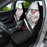Personalized Tuskegee Airmen Car Seat Cover Red Tails P-51 Mustang WWII Aviation Never Quit
