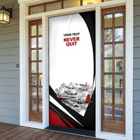 Personalized Tuskegee Airmen Door Cover Red Tails P-51 Mustang WWII Aviation Never Quit