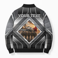 Personalized Tuskegee Airmen Bomber Puffer Jacket Vintage WWII Aviation History Graphic Art