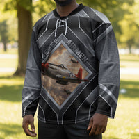 Personalized Tuskegee Airmen Hockey Jersey Vintage WWII Aviation History Graphic Art