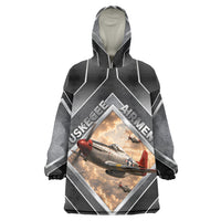 Personalized Tuskegee Airmen Kid Wearable Blanket Hoodie Vintage WWII Aviation History Graphic Art