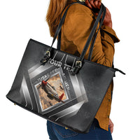 Personalized Tuskegee Airmen Leather Tote Bag Vintage WWII Aviation History Graphic Art